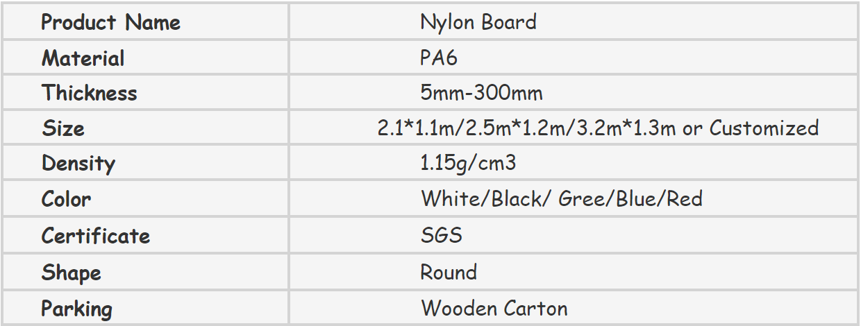 nylon bar suppliers technical parameters